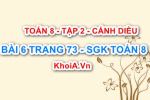 Bài 6 trang 73 Toán 8 Cánh Diều Tập 2